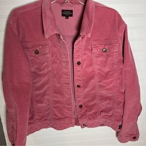 LIFO Blush Pink Corduroy Trucker Jacket Size 3X